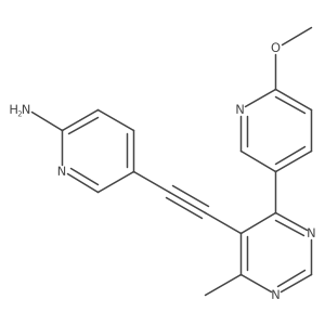 5-[2-[4-(6-Methoxy-3-pyridinyl)-6-methyl-5-pyrimidinyl]ethynyl]-2-pyridinamine Structure