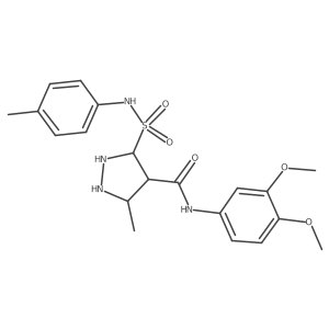 N-(3,4-dimethoxyphenyl)-3-methyl-5-[(4-methylphenyl)sulfamoyl]pyrazolidine-4-carboxamide Structure