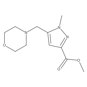 Methyl 1-methyl-5-(morpholin-4-ylmethyl)pyrazole-3-carboxylate结构式