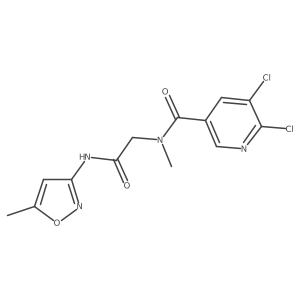 2-[1-(5,6-dichloropyridin-3-yl)-N-methylformamido]-N-(5-methyl-1,2-oxazol-3-yl)acetamide Structure