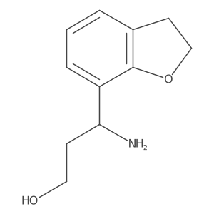 3-Amino-3-(2,3-dihydro-1-benzofuran-7-yl)propan-1-ol结构式