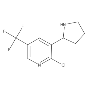 2-Chloro-3-(pyrrolidin-2-yl)-5-(trifluoromethyl)pyridine Structure