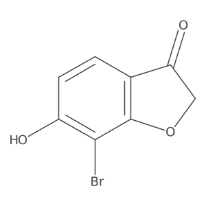 7-Bromo-6-hydroxybenzofuran-3(2H)-one结构式