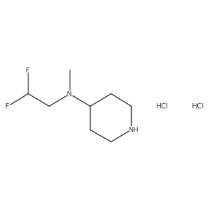 N-(2,2-difluoroethyl)-N-methylpiperidin-4-amine dihydrochloride结构式