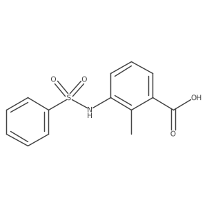 2-Methyl-3-[(phenylsulfonyl)amino]benzoic acid结构式