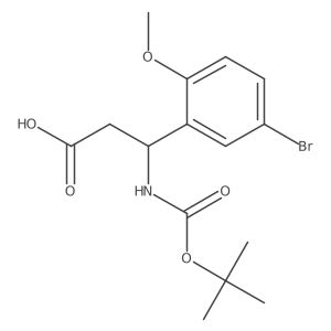 (3S)-3-(5-bromo-2-methoxyphenyl)-3-{[(tert-butoxy)carbonyl]amino}propanoic acid Structure