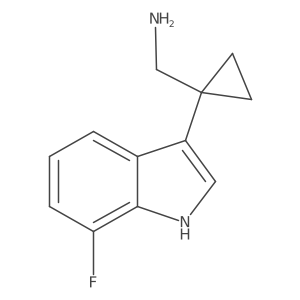 1-[1-(7-fluoro-1H-indol-3-yl)cyclopropyl]methanamine Structure
