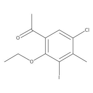 1-(5-Chloro-2-ethoxy-3-iodo-4-methylphenyl)ethanone Structure
