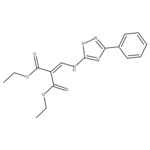 Propanedioic acid, 2-[[(3-phenyl-1,2,4-thiadiazol-5-yl)amino]methylene]-, 1,3-diethyl ester Structure