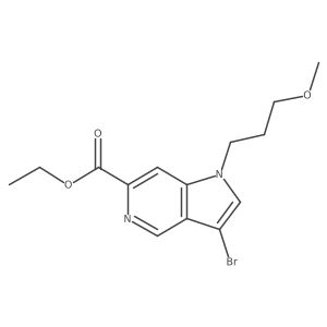 ethyl 3-bromo-1-(3-methoxypropyl)-1H-pyrrolo[3,2-c]pyridine-6-carboxylate Structure