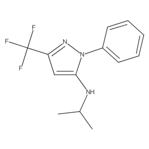 N-isopropyl-1-phenyl-3-(trifluoromethyl)-1H-pyrazol-5-amine Structure