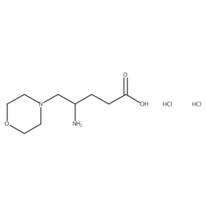 4-Amino-5-(morpholin-4-yl)pentanoic acid dihydrochloride结构式