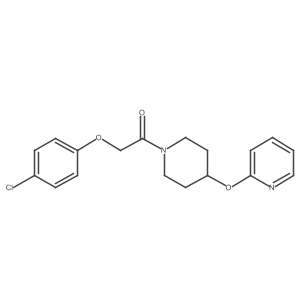 2-(4-Chlorophenoxy)-1-(4-(pyridin-2-yloxy)piperidin-1-yl)ethanone Structure
