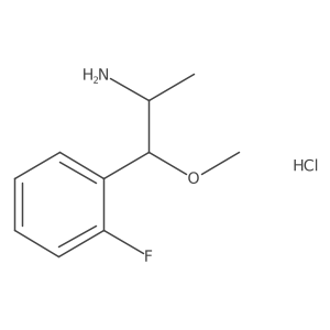 1-(2-Fluorophenyl)-1-methoxypropan-2-amine hydrochloride结构式