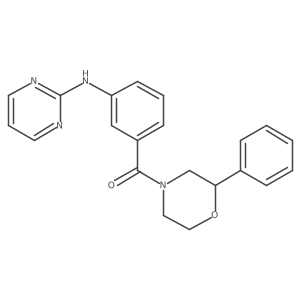 (2-Phenylmorpholino)[3-(2-pyrimidinylamino)phenyl]methanone Structure