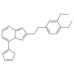 2-(3,4-Dimethoxyphenethyl)-7-(2-thienyl)[1,2,4]triazolo[1,5-a]pyrimidine Structure