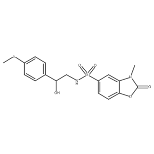 N-(2-hydroxy-2-(4-(methylthio)phenyl)ethyl)-3-methyl-2-oxo-2,3-dihydrobenzo[d]oxazole-5-sulfonamide Structure