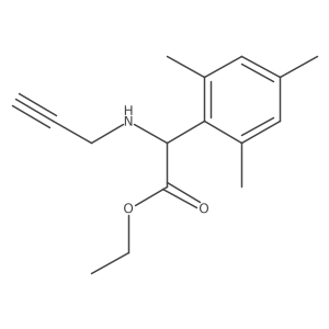 Ethyl 2-[(prop-2-yn-1-yl)amino]-2-(2,4,6-trimethylphenyl)acetate结构式