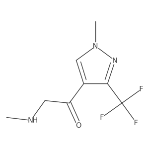 1-[1-methyl-3-(trifluoromethyl)-1H-pyrazol-4-yl]-2-(methylamino)ethan-1-one Structure