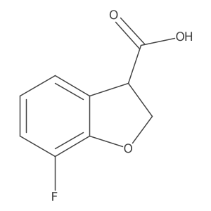 7-Fluoro-2,3-dihydro-1-benzofuran-3-carboxylic acid Structure