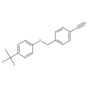 4-({[6-(Trifluoromethyl)pyridin-3-yl]oxy}methyl)benzonitrile Structure