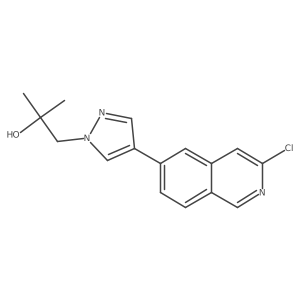 1-(4-(3-chloroisoquinolin-6-yl)-1H-pyrazol-1-yl)-2-methylpropan-2-ol Structure