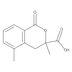 3,5-dimethyl-1-oxo-3,4-dihydro-1H-2-benzopyran-3-carboxylic acid结构式