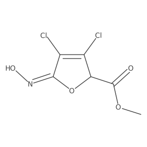 (Z)-3,4-Dichloro-2,5-dihydro-5-(hydroxyimino)-2-furancarboxylic acid, methyl ester Structure