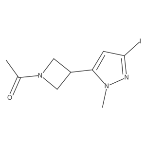 1-(3-(3-iodo-1-methyl-1H-pyrazol-5-yl)azetidin-1-yl)ethanone Structure