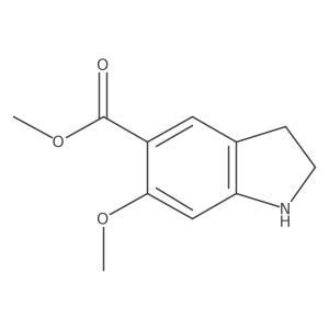 Methyl 2,3-dihydro-6-methoxy-1H-indole-5-carboxylate结构式