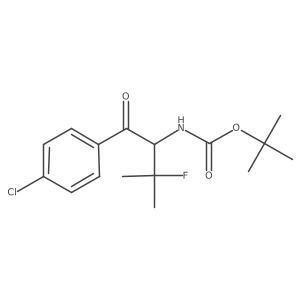 Tert-butyl (1-(4-chlorophenyl)-3-fluoro-3-methyl-1-oxobutan-2-yl)carbamate结构式