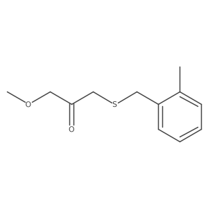 1-Methoxy-3-{[(2-methylphenyl)methyl]sulfanyl}propan-2-one结构式