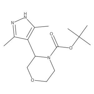 tert-Butyl 3-(3,5-dimethyl-1H-pyrazol-4-yl)morpholine-4-carboxylate Structure