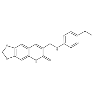 7-{[(4-ethylphenyl)amino]methyl}[1,3]dioxolo[4,5-g]quinolin-6(5H)-one Structure