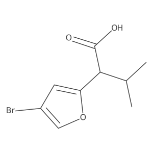 2-(4-Bromofuran-2-yl)-3-methylbutanoic acid结构式