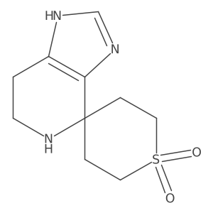3,5,6,7-Tetrahydrospiro[imidazo[4,5-c]pyridine-4,4'-[1lambda6]thiane]-1',1'-dione结构式
