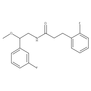 3-(2-fluorophenyl)-N-[2-(3-fluorophenyl)-2-methoxyethyl]propanamide Structure