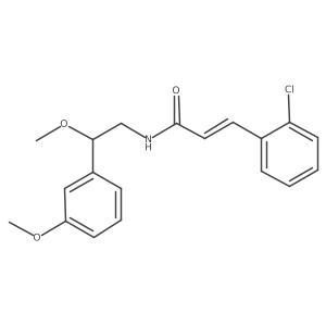 (E)-3-(2-chlorophenyl)-N-(2-methoxy-2-(3-methoxyphenyl)ethyl)acrylamide结构式