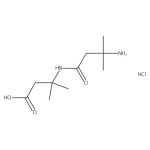 3-(3-Amino-3-methylbutanamido)-3-methylbutanoic acid hydrochloride结构式