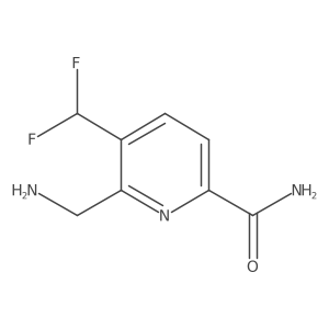2-(Aminomethyl)-3-(difluoromethyl)pyridine-6-carboxamide Structure