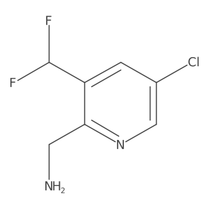 2-(Aminomethyl)-5-chloro-3-(difluoromethyl)pyridine结构式