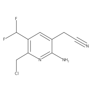 2-(2-Amino-6-(chloromethyl)-5-(difluoromethyl)pyridin-3-yl)acetonitrile Structure