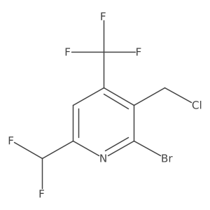 2-bromo-3-(chloromethyl)-6-(difluoromethyl)-4-(trifluoromethyl)pyridine Structure