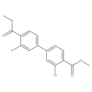 Methyl 2-chloro-4-[3-fluoro-4-(methoxycarbonyl)phenyl]benzoate结构式