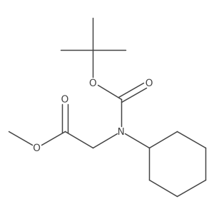 Methyl 2-((tert-butoxycarbonyl)(cyclohexyl)amino)acetate结构式