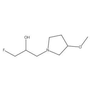 1-Fluoro-3-(3-methoxypyrrolidin-1-yl)propan-2-ol Structure