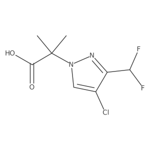 2-[4-chloro-3-(difluoromethyl)-1H-pyrazol-1-yl]-2-methylpropanoic acid Structure