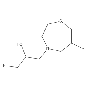 1-Fluoro-3-(6-methyl-1,4-thiazepan-4-yl)propan-2-ol Structure
