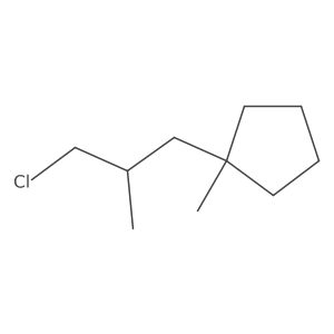 1-(3-Chloro-2-methylpropyl)-1-methylcyclopentane结构式