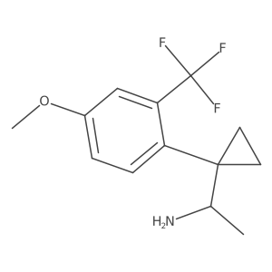 1-{1-[4-Methoxy-2-(trifluoromethyl)phenyl]cyclopropyl}ethan-1-amine结构式
